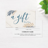 Einfache und moderne Geschenkgutschrift (Schreibtisch)