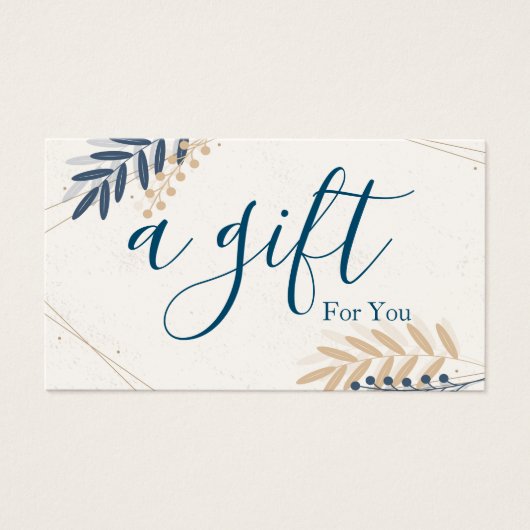 Einfache und moderne Geschenkgutschrift (Vorderseite)