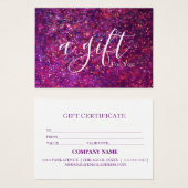 Einfache und moderne Geschenkgutschrift (Vorne & Hinten)