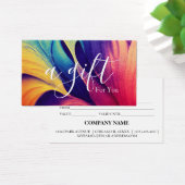 Einfache und moderne Geschenkgutschrift (Schreibtisch)