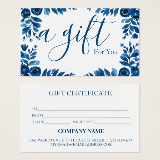 Einfache und moderne Geschenkgutschrift (Vorne & Hinten)