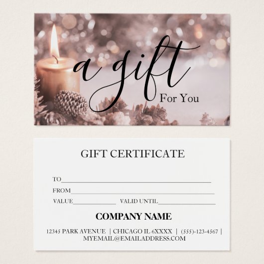 Einfache und moderne Geschenkgutschrift (Vorne & Hinten)