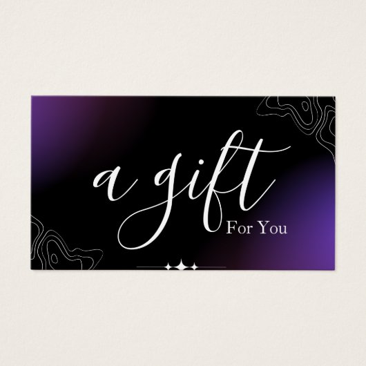 Einfache und moderne Geschenkgutschrift (Vorderseite)