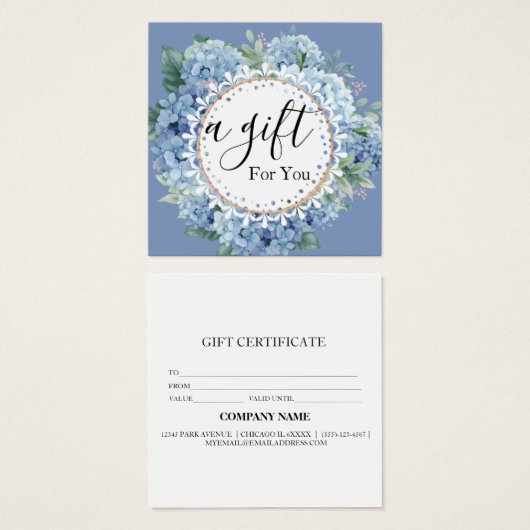 Einfache und moderne Geschenkgutschrift (Vorne & Hinten)