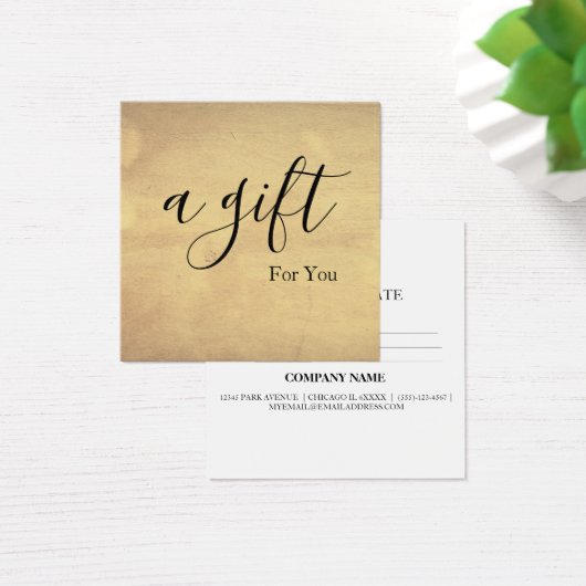 Einfache und moderne Geschenkgutschrift (Schreibtisch)