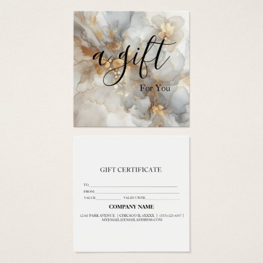 Einfache und moderne Geschenkgutschrift (Vorne & Hinten)