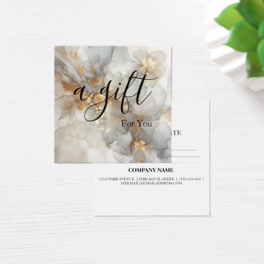 Einfache und moderne Geschenkgutschrift (Schreibtisch)