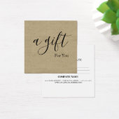 Einfache und moderne Geschenkgutschrift (Schreibtisch)