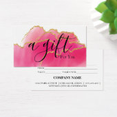 Einfache und moderne Geschenkgutschrift (Schreibtisch)