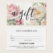 Einfache und moderne Geschenkgutschrift (Vorne & Hinten)