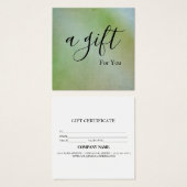 Einfache und moderne Geschenkgutschrift (Vorne & Hinten)