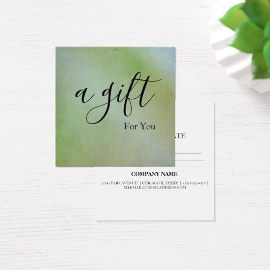 Einfache und moderne Geschenkgutschrift (Schreibtisch)