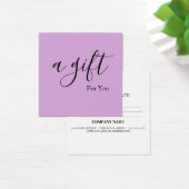 Einfache und moderne Geschenkgutschrift (Schreibtisch)