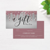 Einfache und moderne Geschenkgutschrift (Schreibtisch)