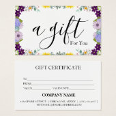 Einfache und moderne Geschenkgutschrift (Vorne & Hinten)