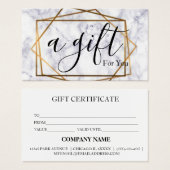 Einfache und moderne Geschenkgutschrift (Vorne & Hinten)