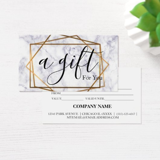 Einfache und moderne Geschenkgutschrift (Schreibtisch)