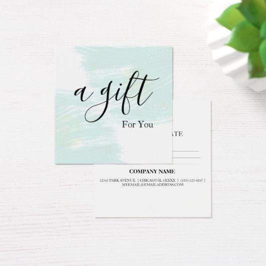 Einfache und moderne Geschenkgutschrift (Schreibtisch)
