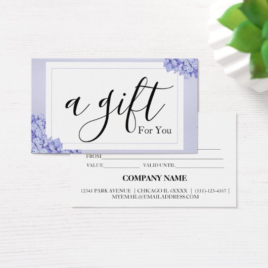 Einfache und moderne Geschenkgutschrift (Schreibtisch)