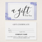 Einfache und moderne Geschenkgutschrift (Vorne & Hinten)