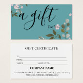 Einfache und moderne Geschenkgutschrift (Vorne & Hinten)