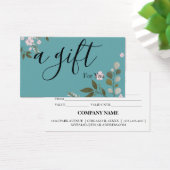 Einfache und moderne Geschenkgutschrift (Schreibtisch)