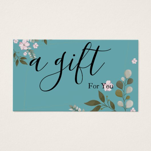 Einfache und moderne Geschenkgutschrift (Vorderseite)