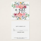 Einfache und moderne Geschenkgutschrift (Vorne & Hinten)