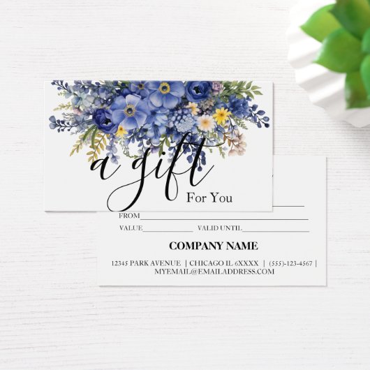 Einfache und moderne Geschenkgutschrift (Schreibtisch)