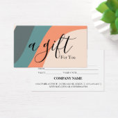 Einfache und moderne Geschenkgutschrift (Schreibtisch)