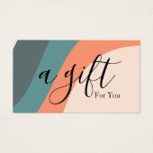 Einfache und moderne Geschenkgutschrift (Vorderseite)