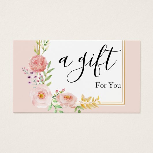 Einfache und moderne Geschenkgutschrift (Vorderseite)