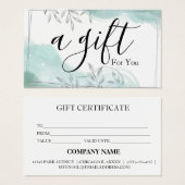 Einfache und moderne Geschenkgutschrift (Vorne & Hinten)