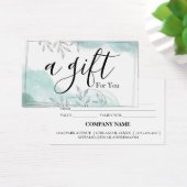 Einfache und moderne Geschenkgutschrift (Schreibtisch)