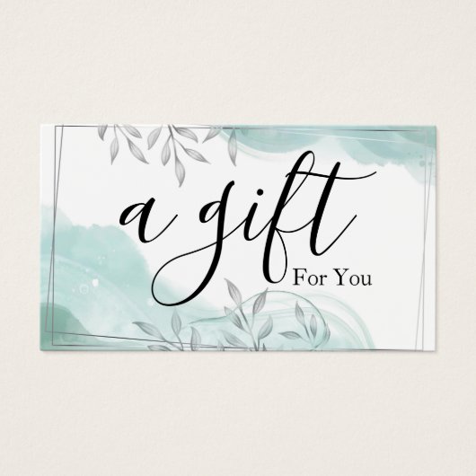 Einfache und moderne Geschenkgutschrift (Vorderseite)