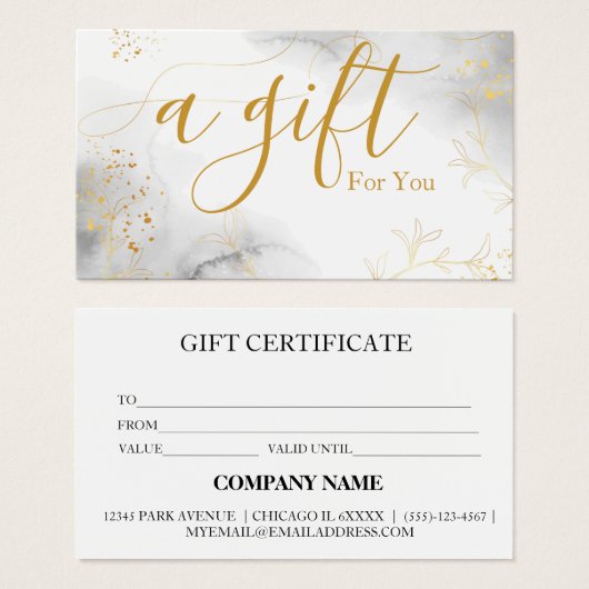 Einfache und moderne Geschenkgutschrift (Vorne & Hinten)