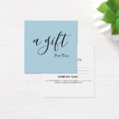 Einfache und moderne Geschenkgutschrift (Schreibtisch)