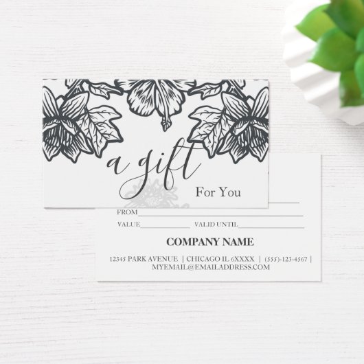 Einfache und moderne Geschenkgutschrift (Schreibtisch)