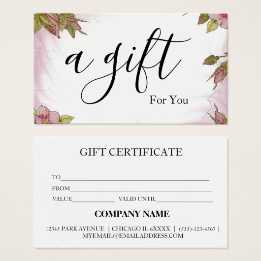 Einfache und moderne Geschenkgutschrift (Vorne & Hinten)