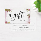 Einfache und moderne Geschenkgutschrift (Schreibtisch)