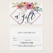 Einfache und moderne Geschenkgutschrift (Vorne & Hinten)