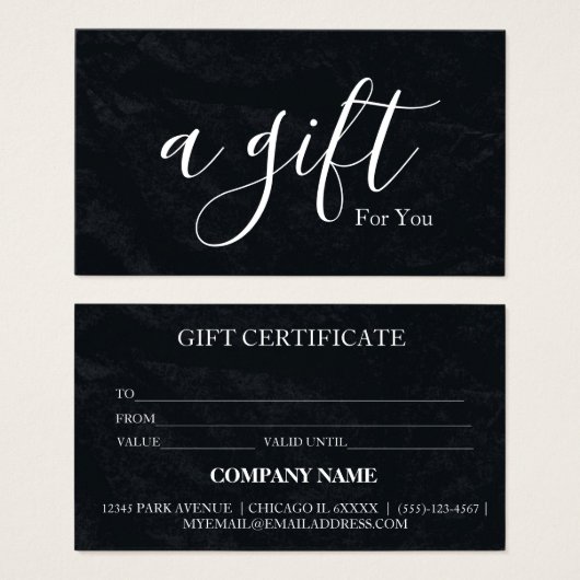 Einfache und moderne Geschenkgutschrift (Vorne & Hinten)