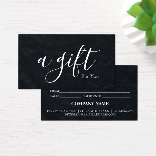 Einfache und moderne Geschenkgutschrift (Schreibtisch)