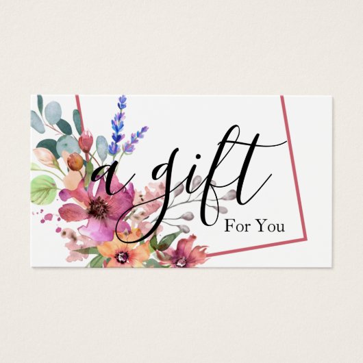 Einfache und moderne Geschenkgutschrift (Vorderseite)