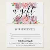 Einfache und moderne Geschenkgutschrift (Vorne & Hinten)