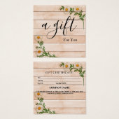 Einfache und moderne Geschenkgutschrift (Vorne & Hinten)