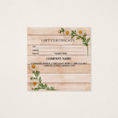 Einfache und moderne Geschenkgutschrift (Rückseite)