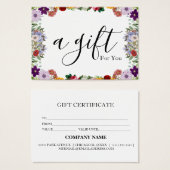 Einfache und moderne Geschenkgutschrift (Vorne & Hinten)