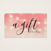 Einfache und moderne Geschenkgutschrift (Vorderseite)