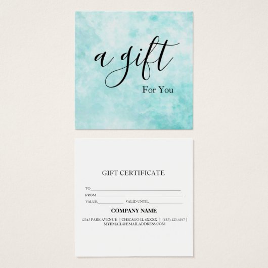 Einfache und moderne Geschenkgutschrift (Vorne & Hinten)